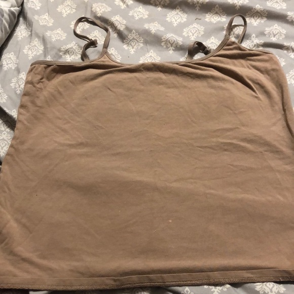 Medium sized tan spaghetti strap shirt barley worn - Picture 1 of 3